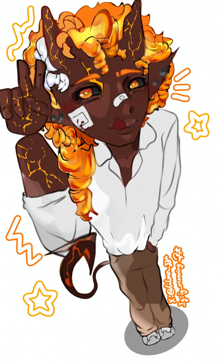 lilmn_zza's tweet photo. Magmaboid en mi estilo. #MagmaBoiFanart
He intentado cambiar mi estilo por mucho tiempo pero no me convence ninguno que hago.
Intenté hacer la perspectiva pero no me convenció del todo. 

Magma, si ves esto, puedes leer el ALT? Me haría muy feliz si lo lees. https://t.co/8nrwjEVmNF