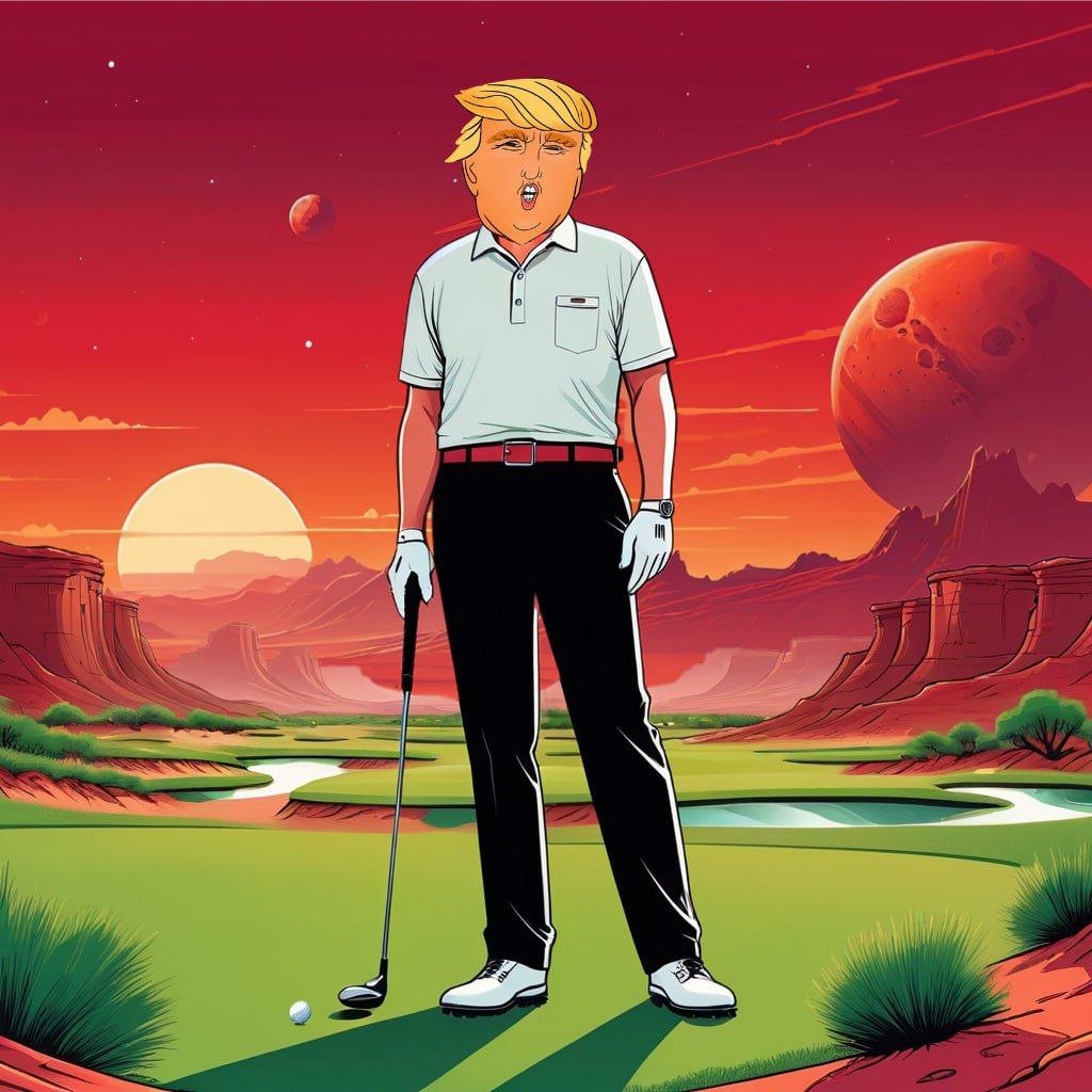 QuackingDucks's tweet photo. @realTrumpMania I'm going to Mars, where grass has a life like it has a life on Earth

#TrumpMania https://t.co/URNkM6xSVV