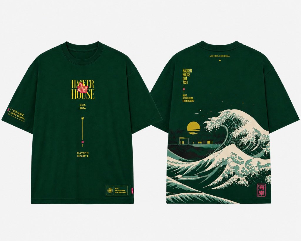 you_janmejay's tweet photo. Somewhere between the wave and the house,
the real work happens.
Front stays quiet.
Back tells the story.
Less noise. More signal.
#HHGoa26Merch
@247pmstudio https://t.co/2cwcZKiuZR