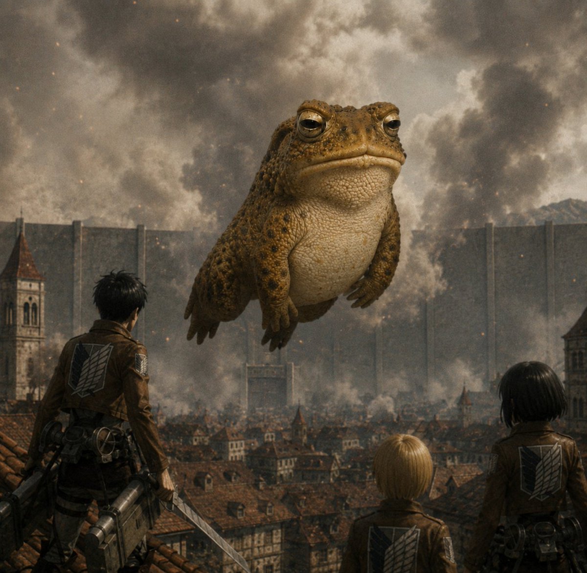 fegonpf's tweet photo. Attack on Titan (titan = 1m) https://t.co/8sYjKdZ89j