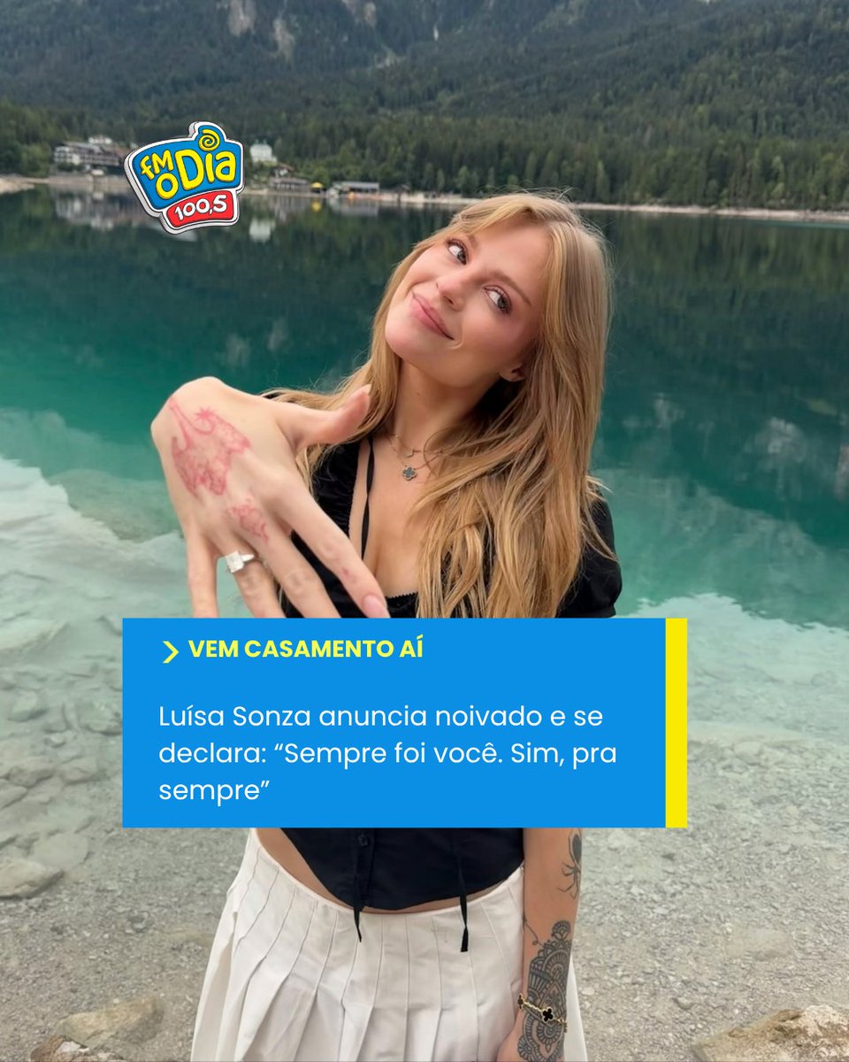 radiofmodia's tweet photo. Luísa Sonza é a mais noiva do pedaço! Nesta sexta-feira (21), a cantora anunciou, nas redes sociais, um fotos do pedido de casamento feito pelo namorado, o médico e cirurgião plástico português Luis Ribeirinho. Felicidades, diva 😍 https://t.co/j8UFclwy4L