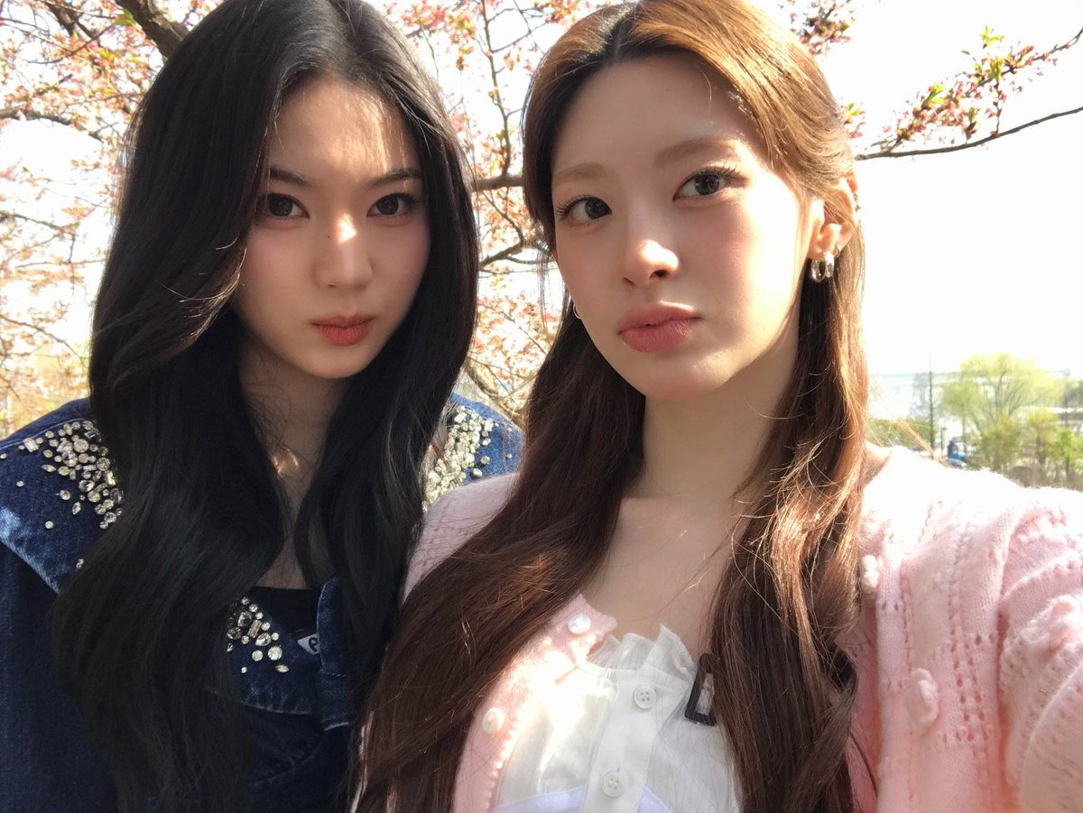 isaalce's tweet photo. Cherry blossoms above us, soft spring breeze around us, and a little moment to remember together. 🌸 https://t.co/aWAhly7H7x