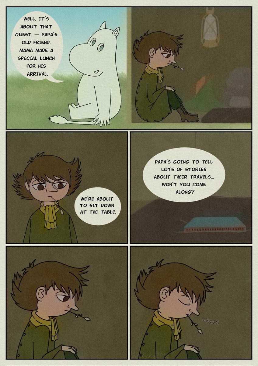Panteyka27's tweet photo. This time I made 5 pages of a comic! :D
But they don't fit in one post..

#Snufkin #Joxter #comic https://t.co/BQ0Q6mYADW