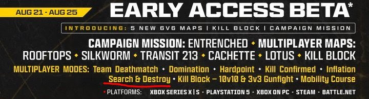 CorTheWeeb's tweet photo. .@CallofDutyCM  where is  search and destroy i was really excited for it but it isn't in the beta https://t.co/mBSrlZOdNe