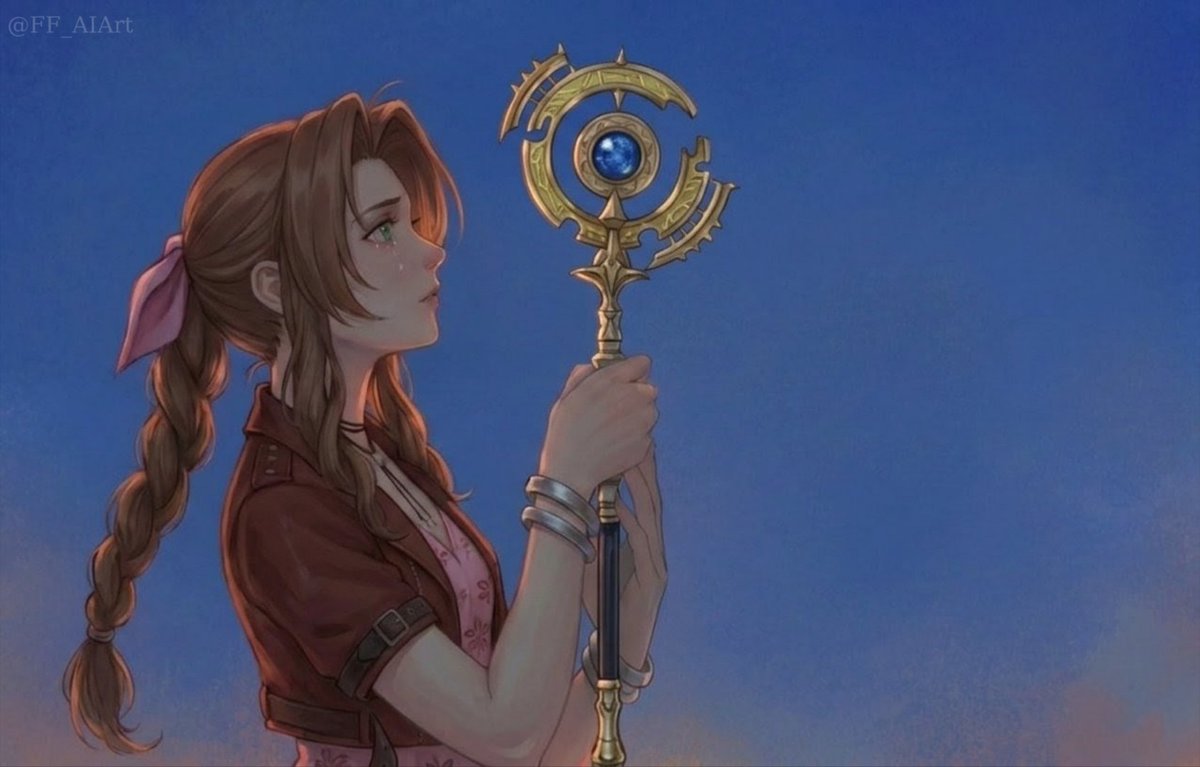 FF_AIArt's tweet photo. Through the Lifestream.

#FFVII #FF7 #FF7R #CloudStrife #Aerith https://t.co/wbpER4wejV