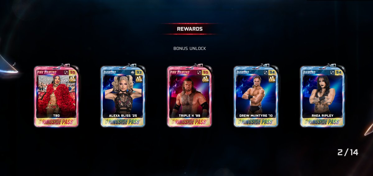 WhatsTheStatus's tweet photo. Upcoming Ringside Pass Personas, including the likes of Randy Orton '05 and others #WWE2K26 https://t.co/R42bCD0R6p