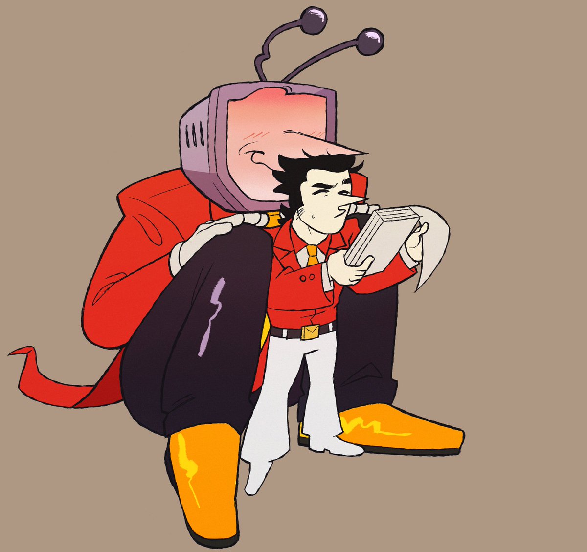 raskullion's tweet photo. CRT static 

#spamtenna #deltarune https://t.co/vN2IlQr2oh