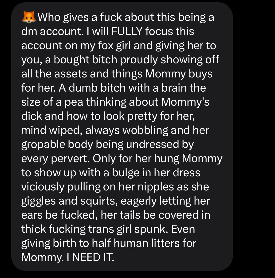 M0MMYC0RE's tweet photo. Another asset #𝐁𝐎𝐔𝐆𝐇𝐓 by this Sugar Momma.

Another slut wishing to give up her control, her independence, and her agency.

Dont you want to be purchased and taken care of, just like this fox does?~ https://t.co/btqPesXKgB