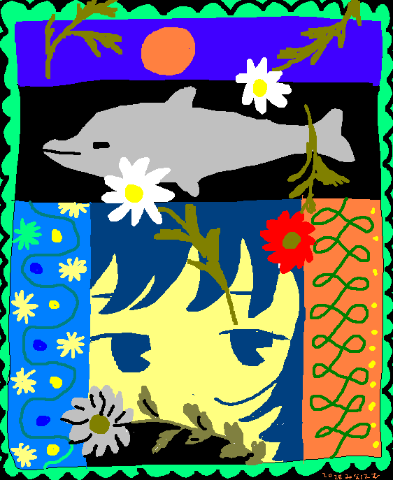 manuhamu's tweet photo. 落書き🐬 https://t.co/fHGGY5Noo6