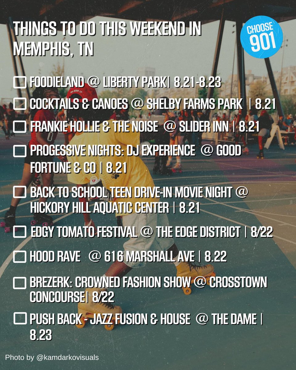 Aliyaforlinks's tweet photo. THE WEEKEND IS HERE📍Fashion shows, tomato festivals, DJ sets are MORE are ahead as Memphis swings into the weekend🔥 Tap in to these opportunities to enjoy the 901 at https://t.co/oJDhnMQFF2! #choose901 https://t.co/hEcNyQg0M8