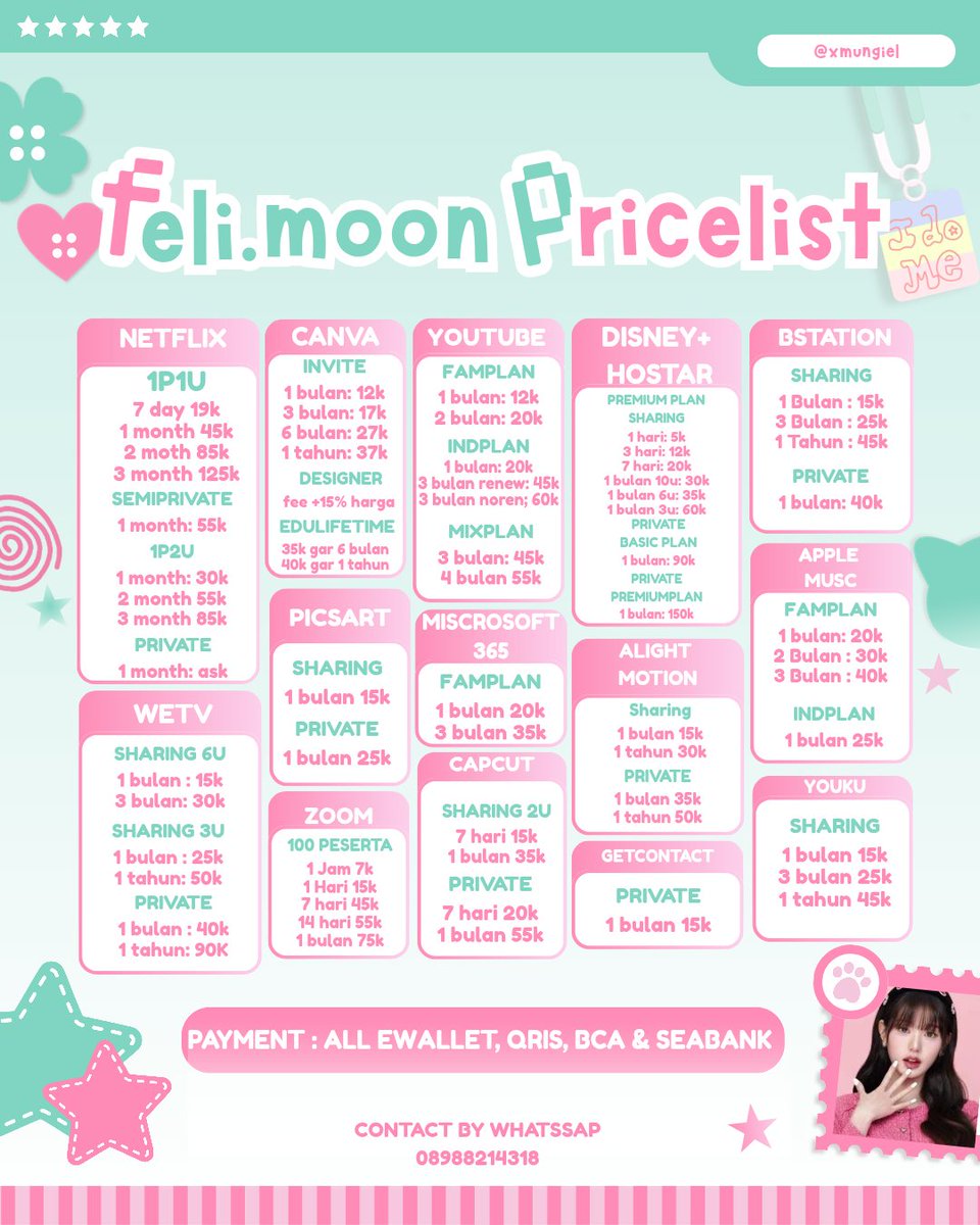mladyis's tweet photo. Siang, semoga hari ini lancarr💞
Redii
NÉTFLIX DISÑEY HBÓ WÈTV VÌU íQIYI YOUTUBÉ CÃNVA PICSÃRT SPOTĪFY YOŪKU BSTÃTION PRIMÈ CÀPCUT MÉITU WĪNK GÉMINI GÉT CONTÀCT ÀPPLE MÚSIC DLL

#zonauang https://t.co/A3JJimmmpn