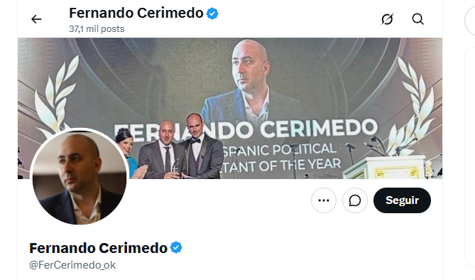 Martincho78's tweet photo. Extraño el silencio de la prensa masiva brasileña sobre el escándalo Cerimedo y sus vínculos directos con los Bolsonaros. Por suerte Fer dejó un mensaje encriptado en su foto de portada de tuiter para que unan los hilos sobre su íntima amistad con Eduardo Bolsonaro. De nada! https://t.co/WFFjVpZ5IM