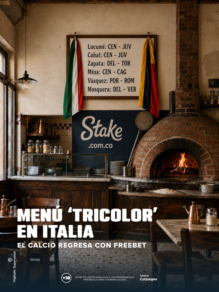 StakeColombia's tweet photo. Disfruta el Pago Anticipado, las BetBuilders y cientos de mercados en vivo en el regreso de la Serie A. 👀🇮🇹 

Además, asegúrate de seguirnos, dar RT y me gusta en este post y comentar tu ID y tu equipo favorito de Italia para participar por una FreeBet de 20k.💰 

Apuesta aquí: https://t.co/6OH0fvVntA

Aplican TyC. Juega Responsablemente.