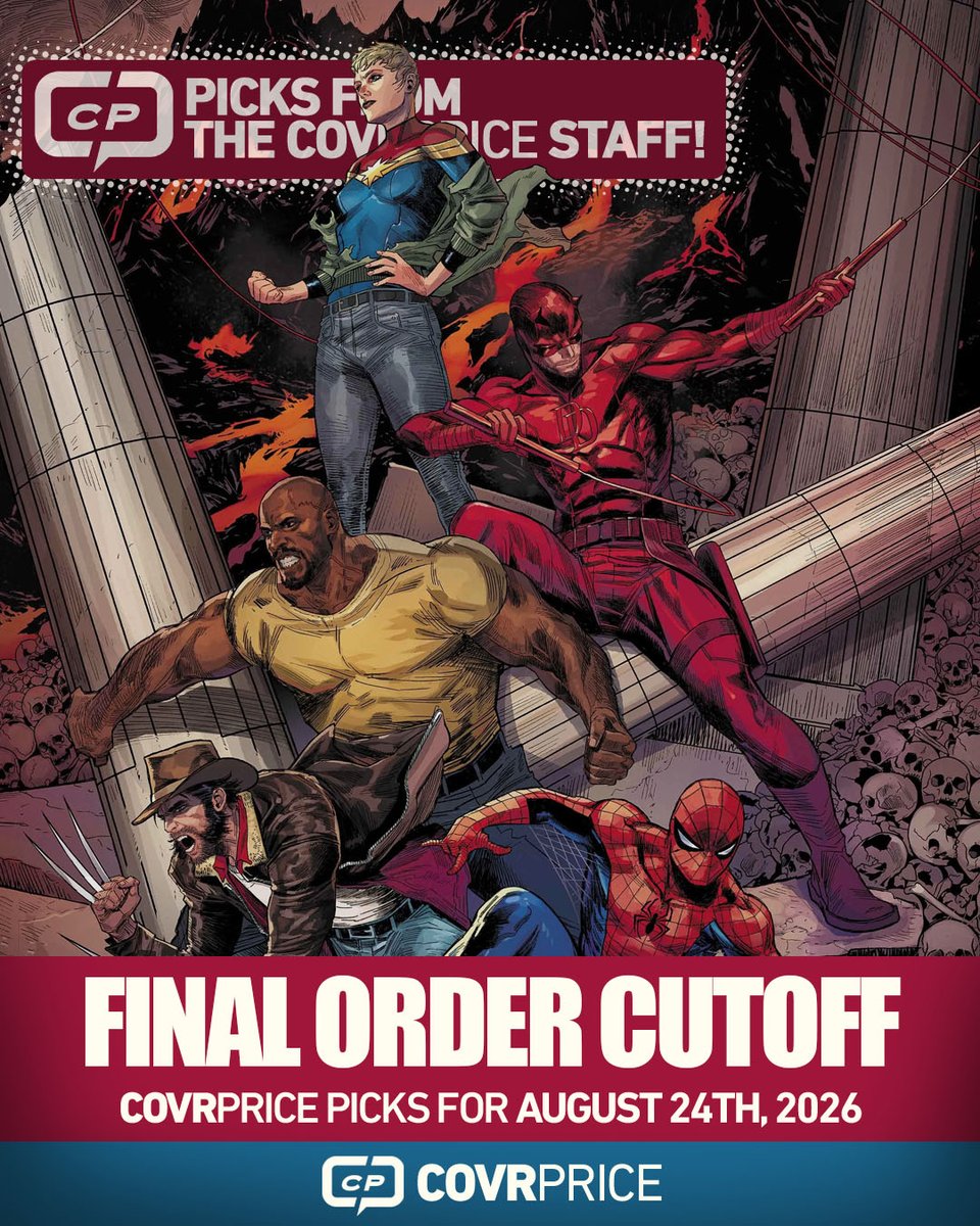 covrprice's tweet photo. FINAL ORDER CUTOFF IS HERE. Hit the link for all our picks with @AdamTGorham @guillemmarch @MChecC @mikeljanin @rdauterman @Muaadib @boomstudios @DarkHorseComics @idwpublishing @ImageComics and way more! #Comics #ComicCollecting #FOC

LINK: https://t.co/GYPCy2Oyvm https://t.co/IWtopRaHQy