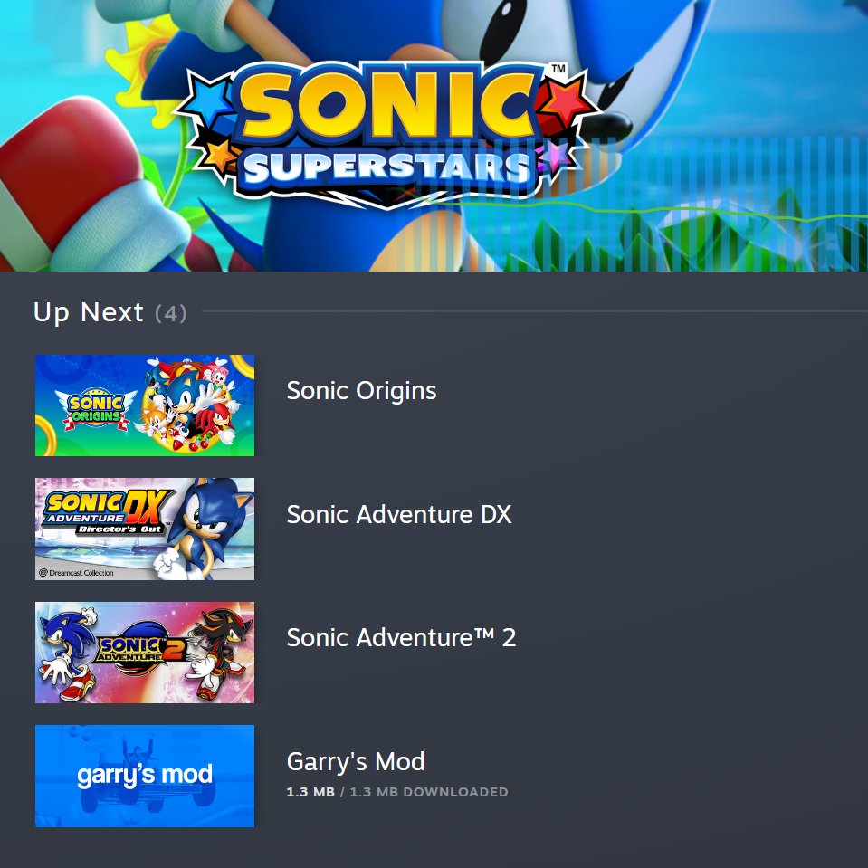 foztive's tweet photo. installing some new sonic games https://t.co/coFFJDC2ah