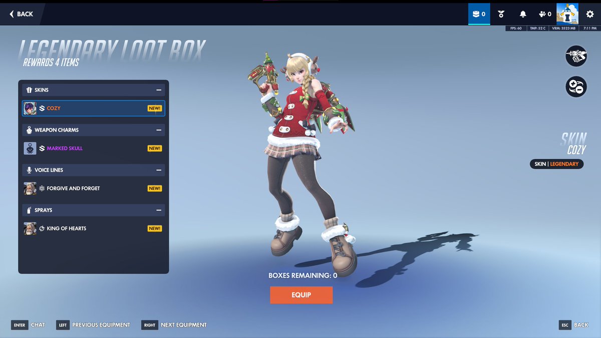 SwitchieVT's tweet photo. I GOT THE SUPER CUTE CHRISTMAS SKIN AHHHHHH https://t.co/AQ5kjgqIEZ