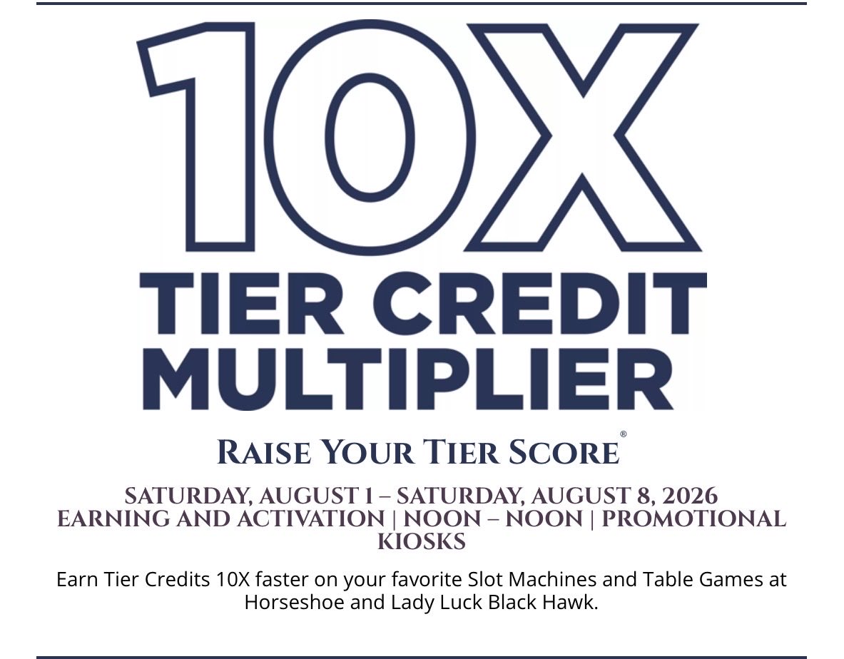 Austin_Bluffs's tweet photo. @HorseshoeBH I put in my time on this promotion but haven’t seen my multiplied credits yet.  No answers to emails and voicemails.  Can you set expectations on when our accounts will be credited?  Thanks. https://t.co/I2AmfX6vaO