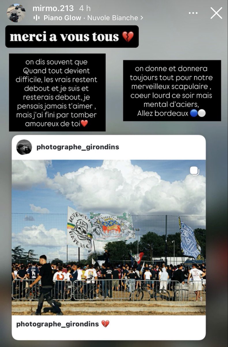 DonFcgb's tweet photo. 💌 𝐀𝐦𝐢𝐧𝐞 𝐀𝐛𝐝𝐞𝐫𝐫𝐞𝐛𝐢 𝐝é𝐜𝐥𝐚𝐫𝐞 𝐬𝐚 𝐟𝐥𝐚𝐦𝐦𝐞 𝐚𝐮𝐱 @girondins : 

« On dit souvent que quand tout devient difficile, les vrais restent debout. Je suis et resterai debout. Je ne pensais jamais t'aimer, mais j'ai fini par tomber amoureux de toi ! On donne et donnera toujours tout pour notre merveilleux scapulaire. Cœur lourd ce soir, mais mental d'acier. Allez Bordeaux 💙 ! »