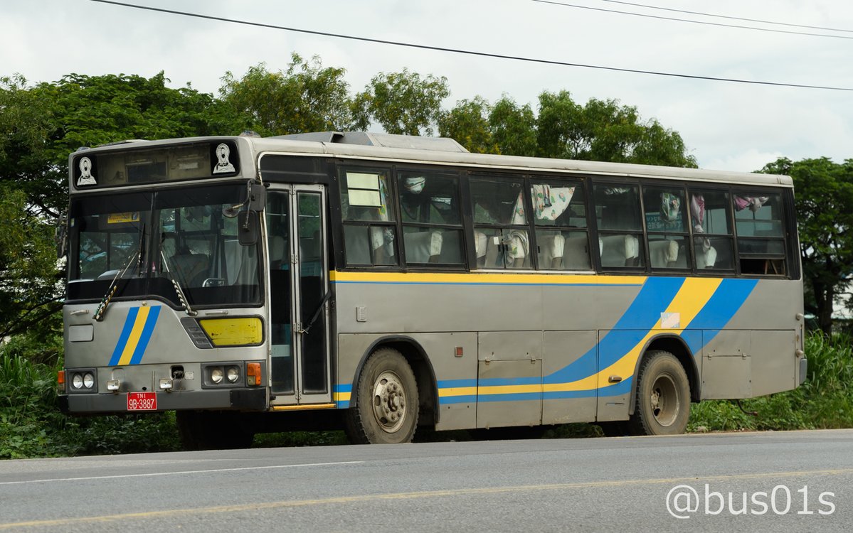bus01s's tweet photo. 9B-3887　元東急バス
長野県内の自家用を経て、ミャンマーへ渡ってきたエアロスターM。 https://t.co/jgOUmpAcLG