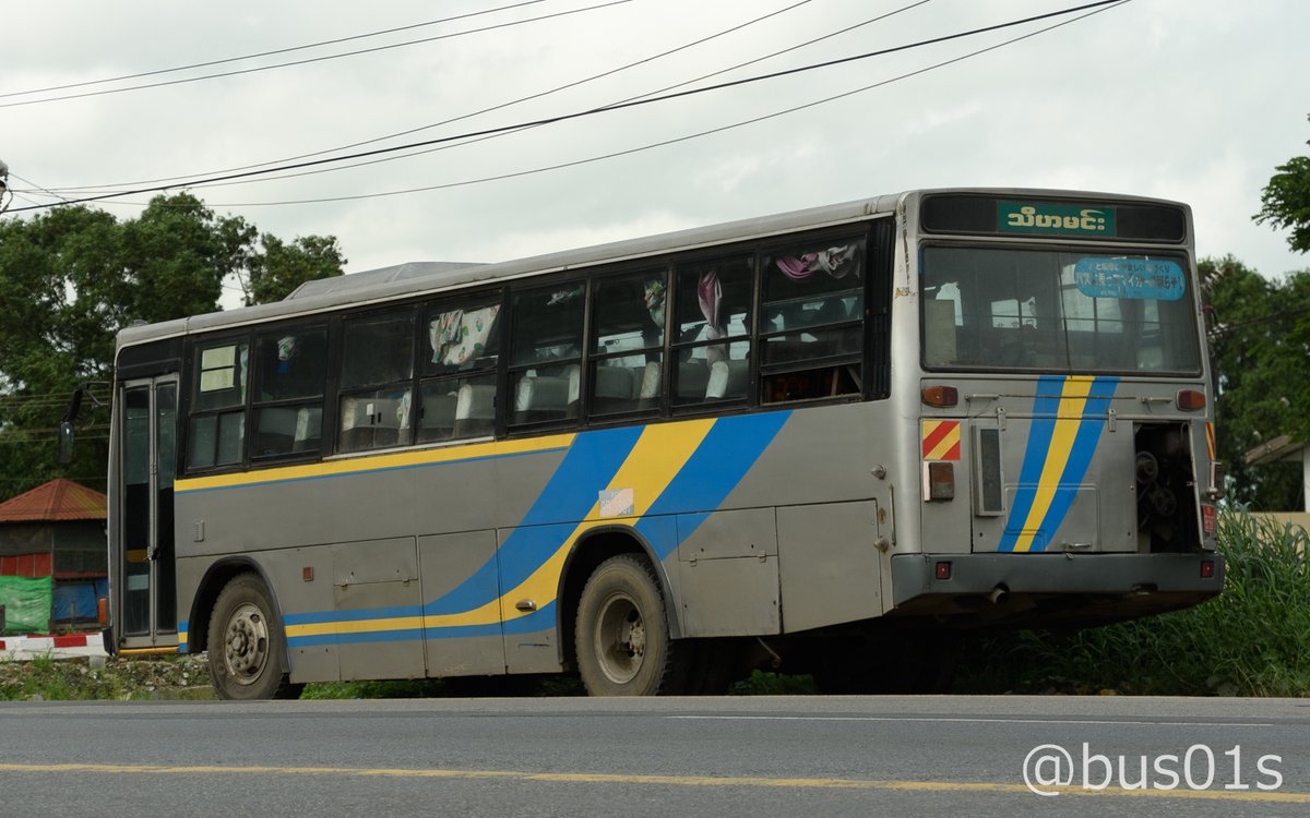 bus01s's tweet photo. 9B-3887　元東急バス
長野県内の自家用を経て、ミャンマーへ渡ってきたエアロスターM。 https://t.co/jgOUmpAcLG