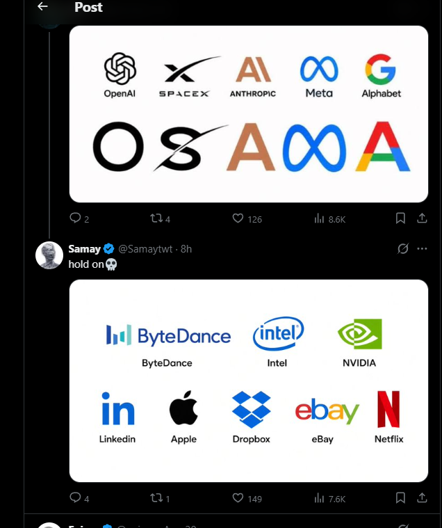 NoticiasManya's tweet photo. Biggest trend on X right now, all the CT and stock guys are making their own meme versions of FAANG.

Such a good narrative to run as a coin, so I made one that works perfectly.

https://t.co/huMGSEEFL4
https://t.co/SZB3NH7uSf https://t.co/3WGjYHaTsQ