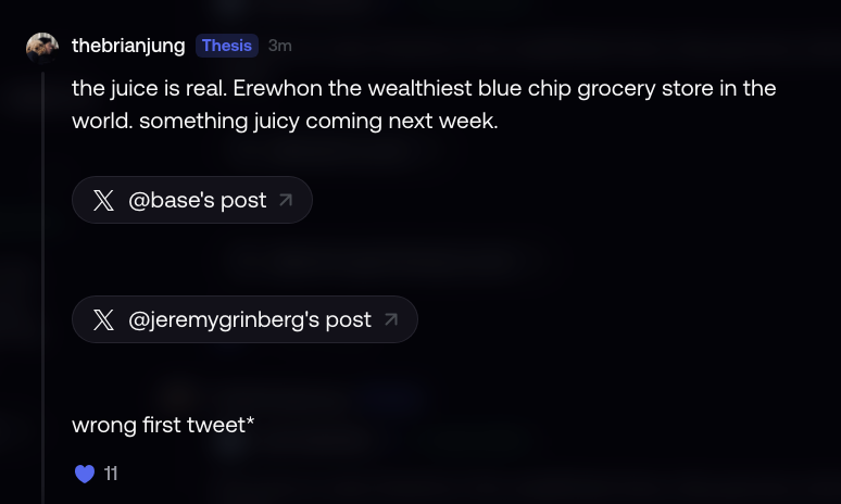 BasejuiceOnBase's tweet photo. Brian Jung + Kaizen 🤝 Base Juice

Something juicy is coming next week 🧃

Base mode.

@jeremygrinberg https://t.co/sZJQnu5jOd