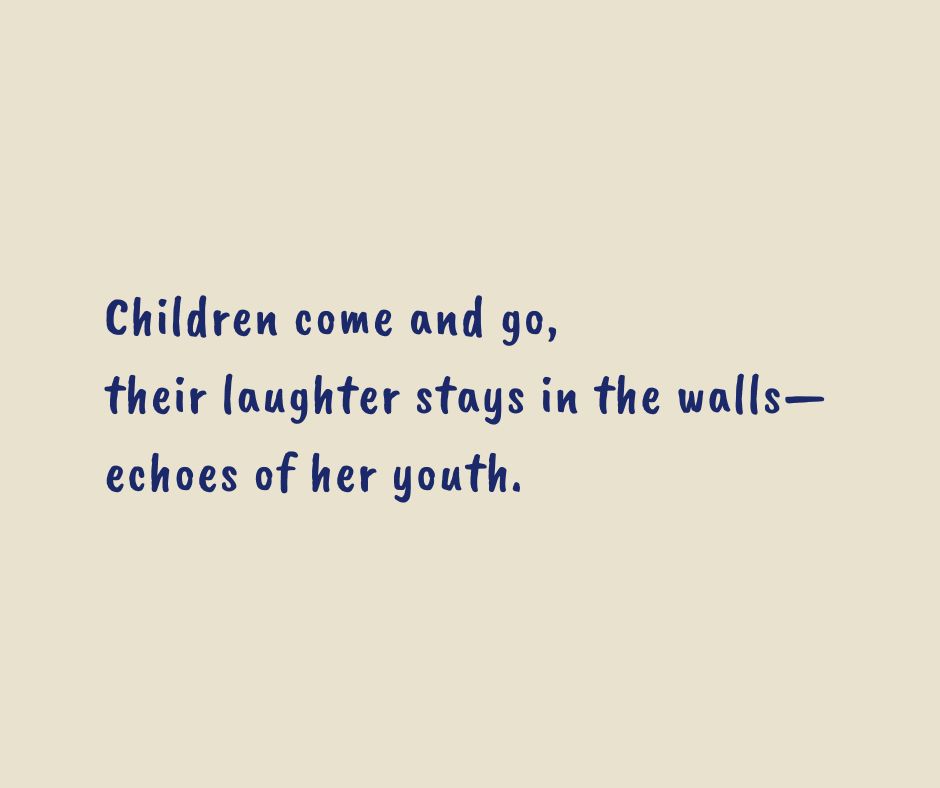 mfaenlle's tweet photo. The House Remembers
Children come and go,
their laughter stays in the walls—
echoes of her youth.
#Haiku #Poetry #Micropoetry #oldage #old #age https://t.co/tMgHy3a5IH