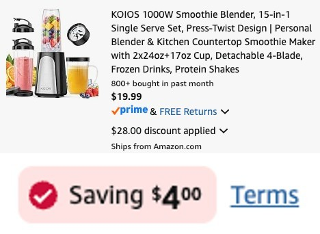 Pricerrors's tweet photo. AMAZON PROMOS STACKING ON SMOOTHIE BLENDER 

$19.99 at checkout (Orig. $59.99) 

https://t.co/PVmemZuuC5 #ad 

Clip $4 OFF coupon + use code "D9J67EGX"

Promo code might be removed quick https://t.co/emroTl6tQC