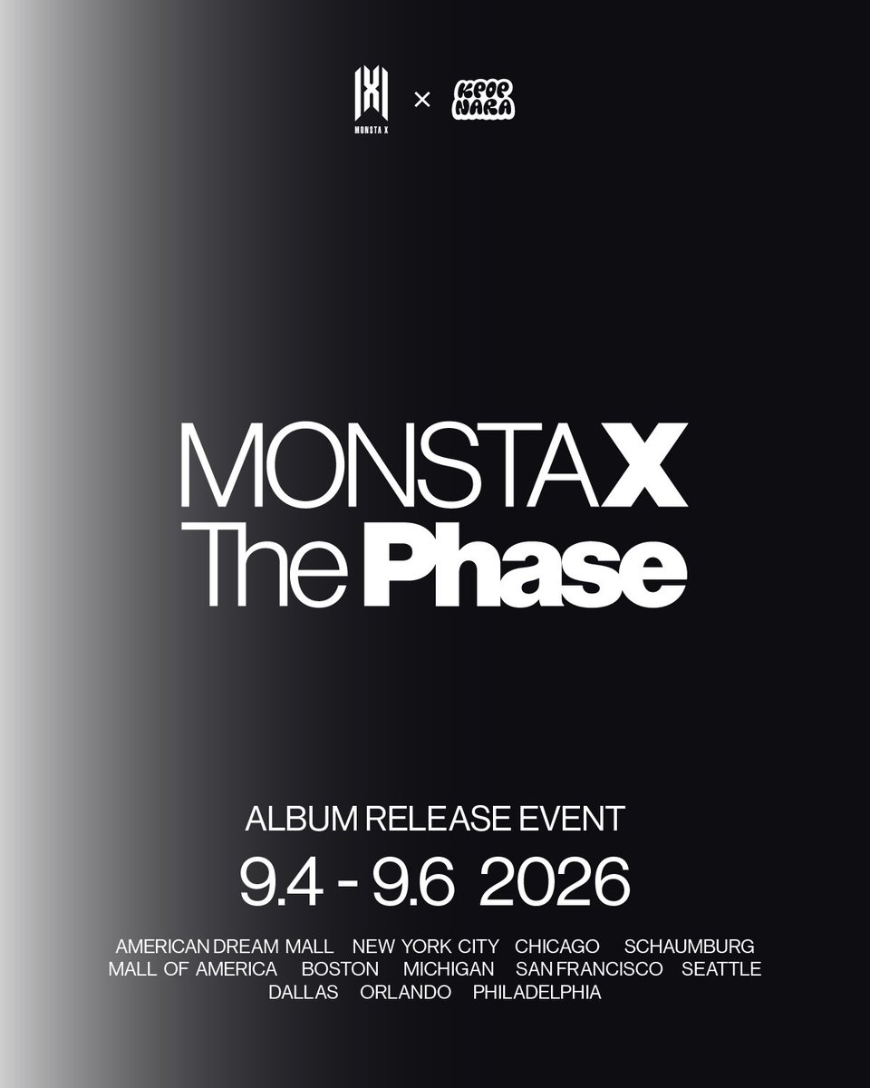 _kpopnara_'s tweet photo. I think there’s some MAGIC in the air 👀

See you soon MONBEBE… 🖤

📍 MICHIGAN 
📍 NYC 
📍 NEW JERSEY 
📍 CHICAGO 
📍 SCHAUMBURG 
📍 SEATTLE 
📍 DALLAS 
📍 BOSTON 
📍 ORLANDO 
📍 SAN FRANCISCO 
📍 MINNEAPOLIS 
📍 PHILADELPHIA  

@OfficialMONSTAX 
#MONSTAX #몬스타엑스
#ThePhase
#MAGIC
#KPOPNARA
