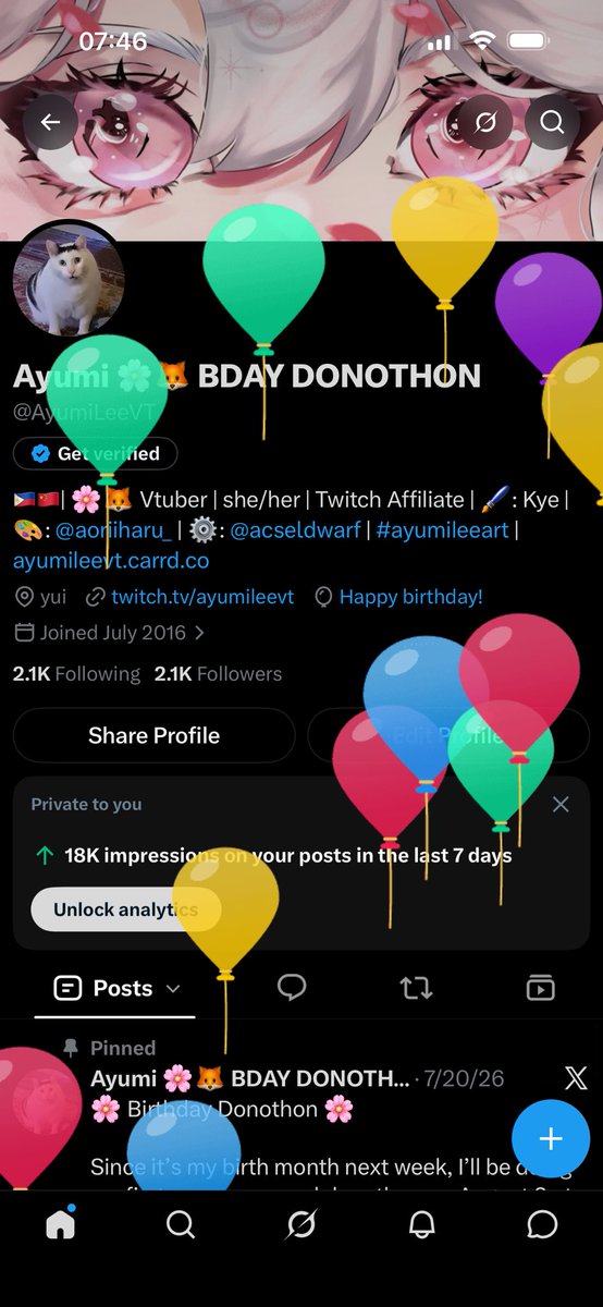 AyumiLeeVT's tweet photo. Morning Himitsunes!

It’s my birthday today! Let’s yap tonight :3

Will you come celebrate with me later? 

🎉 August 22
🌸 9:30PM/10PM GMT+8

🎨: @/ArtsyMiniwa

#ayumileeart https://t.co/Hrp2WXTfCd