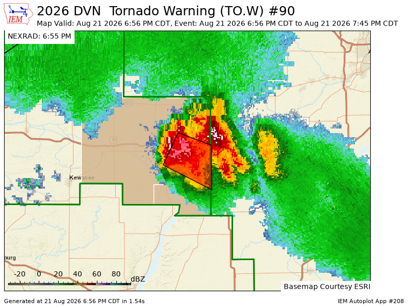 wxcast's tweet photo. DVN issues Tornado Warning [tornado: RADAR INDICATED, hail: 0.00 IN] for Bureau, Putnam [IL] till 7:45 PM CDT https://t.co/4WzwBYWdHm https://t.co/c8QYitNETH