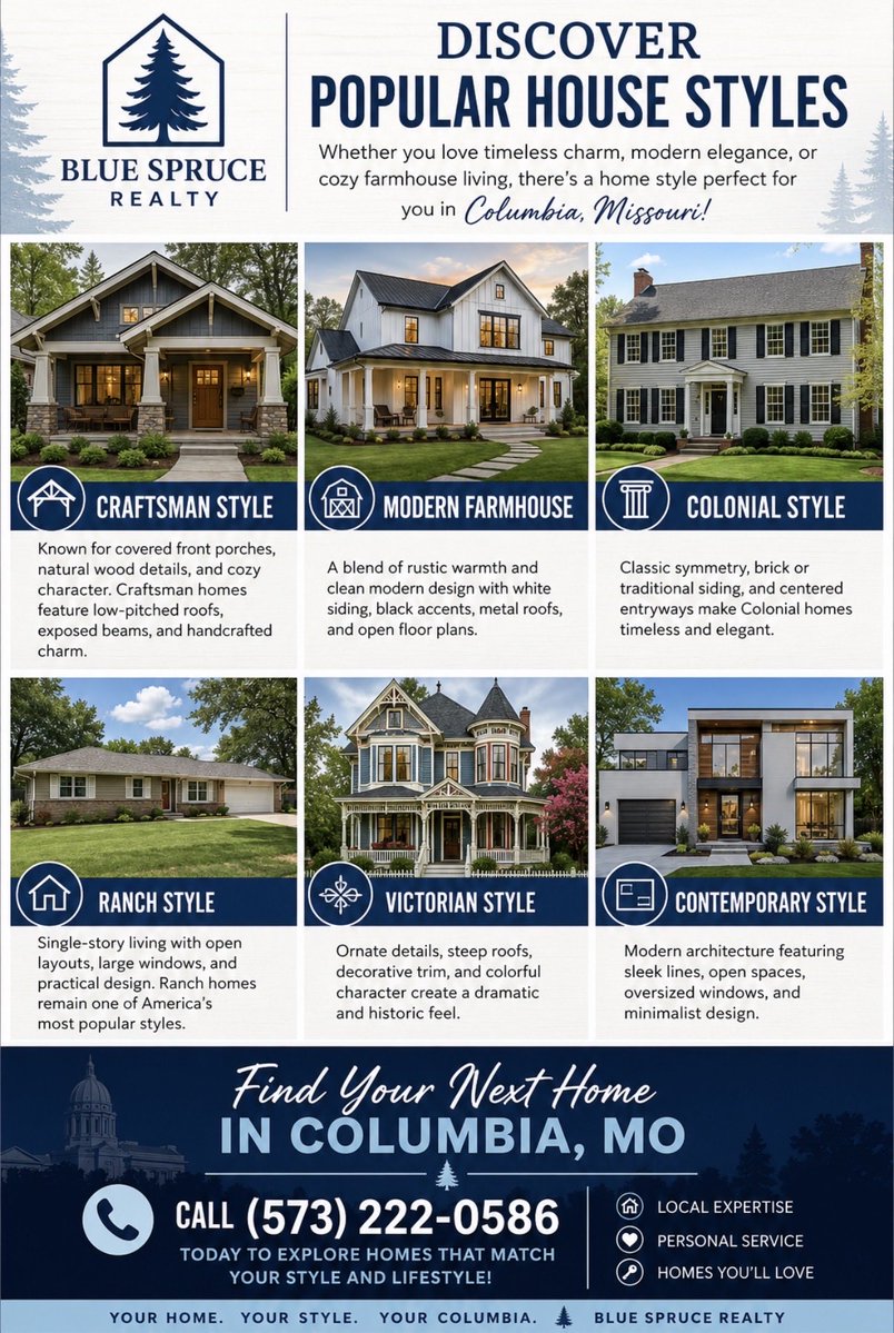 Jdekrell's tweet photo. Find Your Next Home IN COLUMBIA, MO. 

What style of house do you like? https://t.co/ccVqlqN5zk