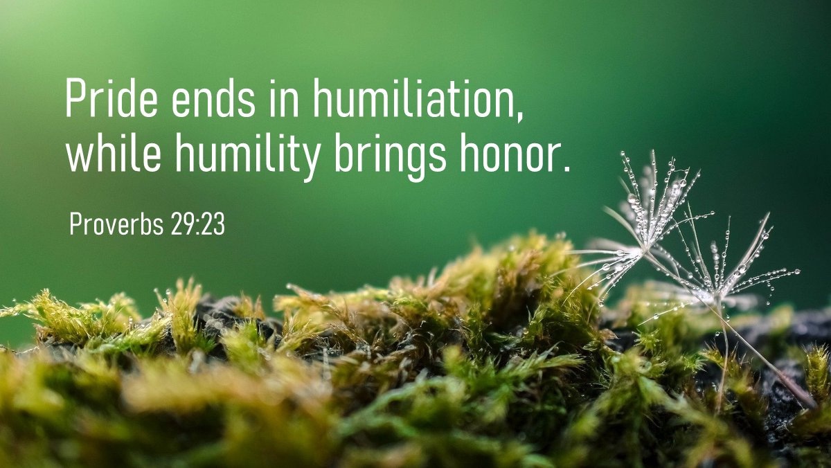 bible_line's tweet photo. Pride ends in humiliation, while humility brings honor. (Proverbs 29:23 NLT)

人の高ぶりは
その人を低くし、
心にへりくだる者は
誉を得る。

箴言29:23
口語訳 #聖書 #Bible https://t.co/DJaMGia1aW