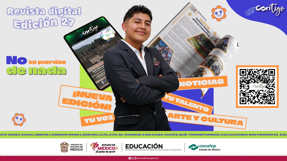 Conalep_Edomex's tweet photo. 📖 ¿Ya sabes qué está pasando en la #ManadaCONALEP? 🐺
Tenemos mucho contenido que no te querrás perder 🔥
Abre y explora la #RevistaCONtigo, descubre todo lo que tenemos para ti 👉 https://t.co/VCpQJu1Zne
#ApasionadamenteCONALEP #OrgullosamenteCONALEP https://t.co/qyXmuu184H