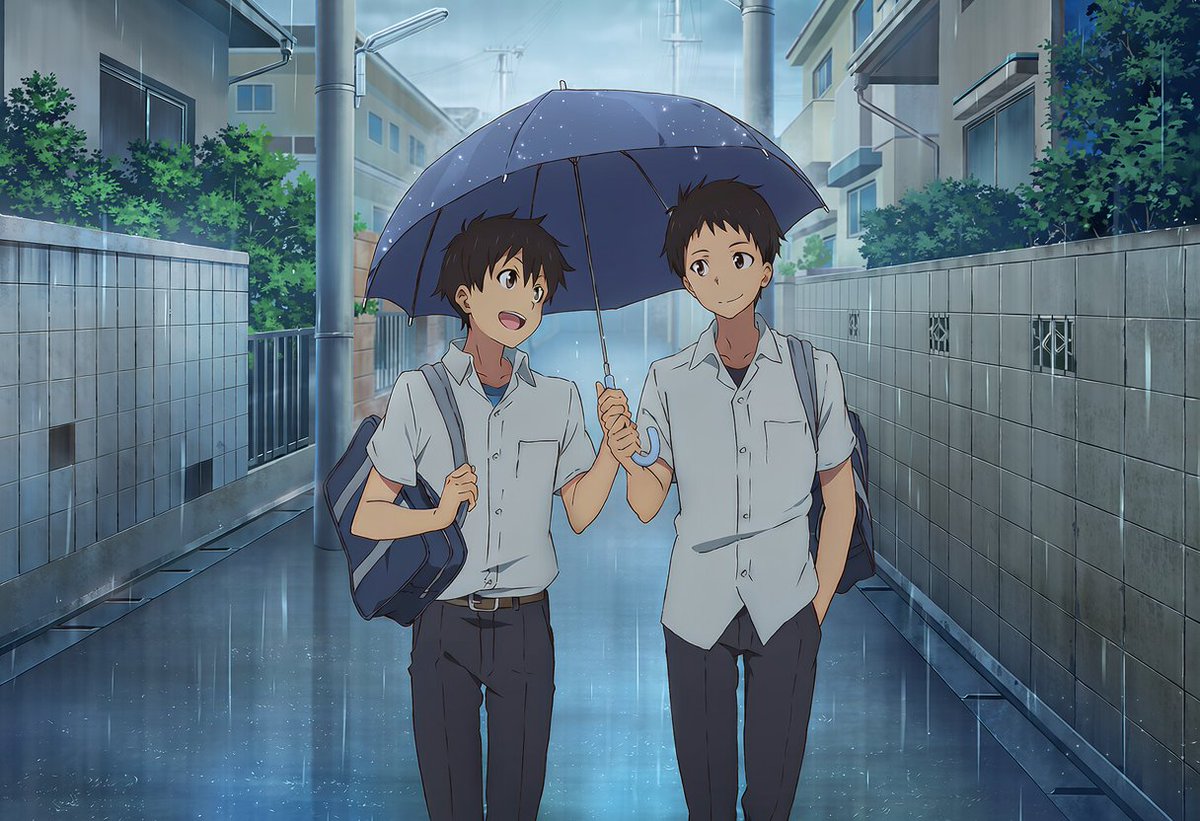 riddle_AIboys's tweet photo. NovalAI。新バージョンの比較テスト1回目です。①日本語の自然文、②日本語の自然文を単語・要素の文節だけに区切ってタグっぽくしたもの、③従来のタグ型、の3種類。共通して頭に「best quality, anime coloring」だけ入れています。

ステップ数28、ガイダンス8、シード値はランダム、参照画像なし、除外要素にgirlのみ指定で、各種類20回ずつ出力しました。
ぼくの独断と偏見により、各種類の中でもっともよくできている＆ぼく好みのものを1枚ずつ選出。選定は独断と偏見ですが、種類間の差異は選定の評価にならないよう努めました。各種類のスクリプトは以下。

①制服を着た14歳の少年が、友達の少年と談笑しながら、2人で住宅街の路地で傘をさして通学している。
②制服, 14歳, 少年, 友達, 談笑, 2人, 住宅街, 路地, 傘, 通学中,
③school uniform, 14 year old, 2boys, friend, chat, residential area, alley, umbrella, school trip,

評価はみなさんに委ねますが、ある程度単純なら差異は誤差の範囲内で、きっちり仕上げてくる印象です。
ただ、ガイダンスが8だったというのもあって、2人という条件が無視されることがあり、無視される確率は①・②が高かったです（無視率は①は10/20、②は9/10、③は1/20）。日本語だと条件の重み付けがブレるのかもしれません。
あと、相合傘になっているものとそれぞれ傘を持っているものが、①・②はまんべんなく出てきますが、③はほぼ相合傘になってました。

結論として、全体的に見ると、③の忠実度がやや高く、②は要素が散りぎみ、①はその中間という印象です。ちょっと出すくらいなら日本語自然文で問題ないですね。
（ぼくが未熟すぎてタグが不十分なのはそのとおりなので、先輩方にも試してみてほしいです…）
あと、今回のバージョンアップで、絵のタッチそのものがかなりアニメ寄りというか、自然な感じになっているのは、ぼくとしては好印象でした。

ちなみに4枚目はおまけで、すべての中で一番ぼくが好きなもの。①の中で2人という条件を無視してきたものですが、真ん中の子がかわいすぎて。隣どうしの幼馴染と右の彼の元気な弟感あってきゅんきゅんする。 #AIイラスト #AIart️️️️️️️️️️️️️️️️️️️️️️️️️️️️️️️️️️️️️️️️️️️️️️️️️️️