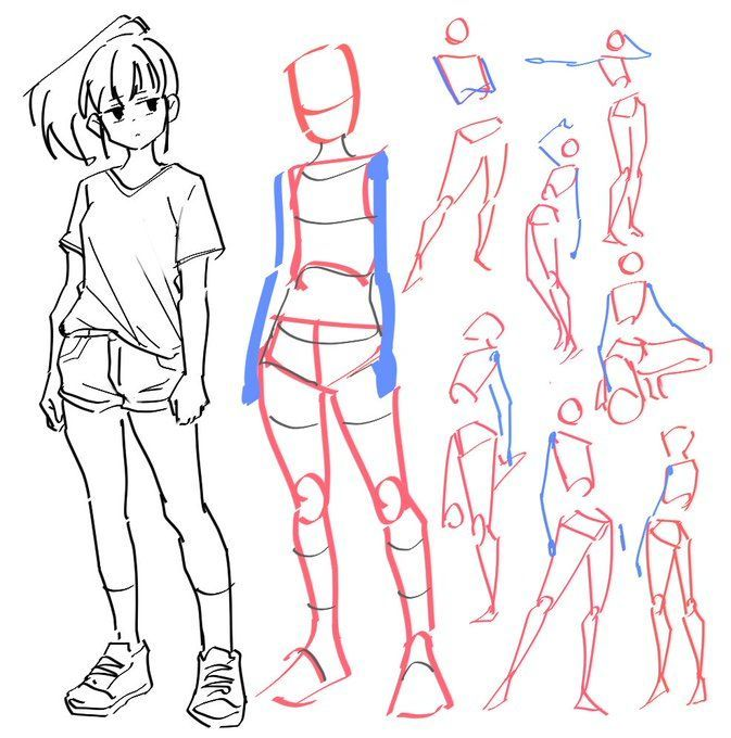 R3nderLab's tweet photo. Your poses look stiff because you’re drawing the body before the gesture https://t.co/gik9fT5n91