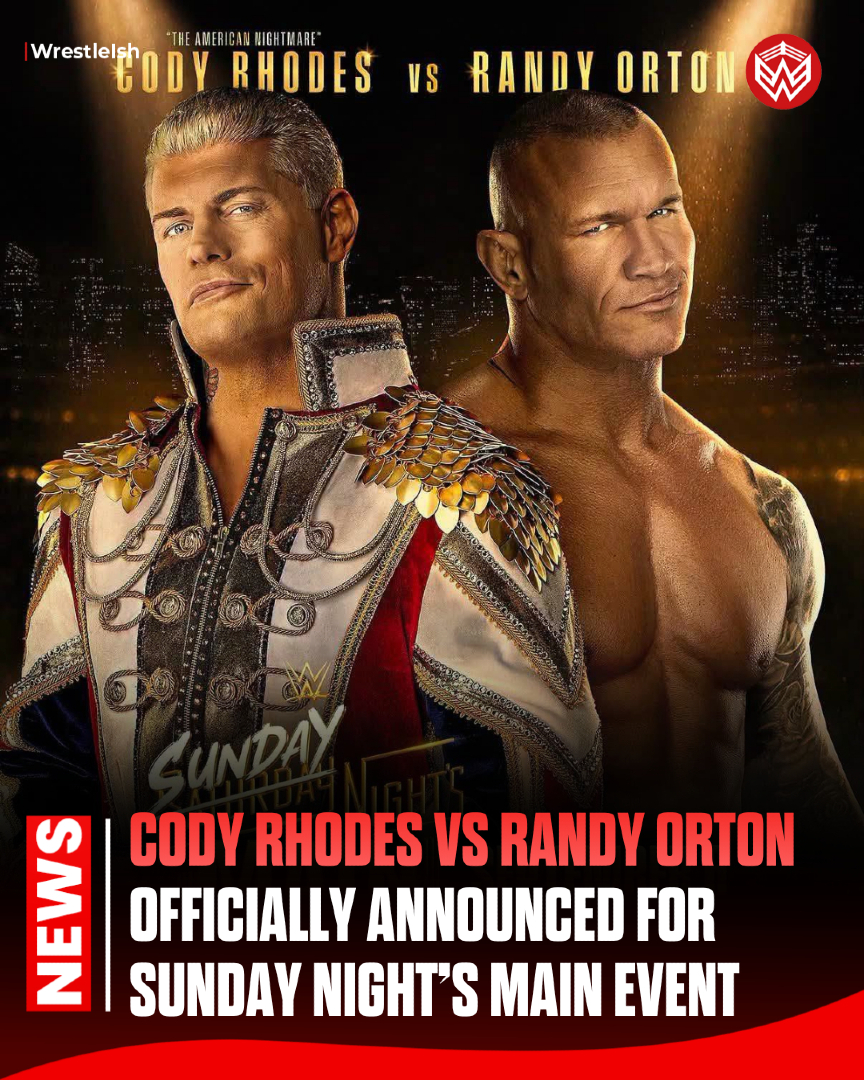 WrestleIsh's tweet photo. 🚨 Nick Aldis officially announced Cody Rhodes vs. Randy Orton for Sunday Night’s Main Event! #SmackDown https://t.co/nJCZ4WLrlN