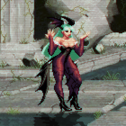 C73706559's tweet photo. フィルターを変えてみました

#ドット絵 #pixelart #Darkstalkers #NightWarriors #KOF #THEKINGOFFIGHTERS https://t.co/2w5gMB300i