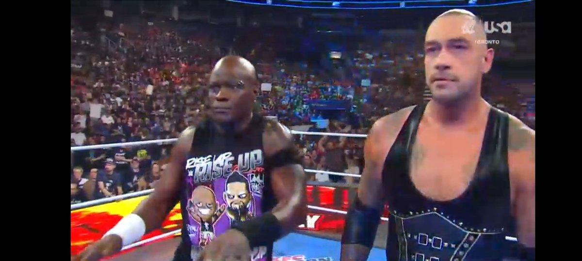 WWEKPOP's tweet photo. #WWESMACKDOWN UPDATE.
THE FIRST MATCH IS ON RIGHT NOW AS #WEPAUP @ArcherOfInfamy AND @RonKillings WANT THEIR TITLE BACK AGAINST #MFTS WITH @TamaTonga01 AND @Talla_Tonga DEFENDING THEIR NEWLY WON TAG TEAM TITLES!
WHO YA GOT?
TUNE IN TO #SMACKDOWN RIGHT NOW ON USA NETWORK ๐จ https://t.co/RjSFbB5rD2