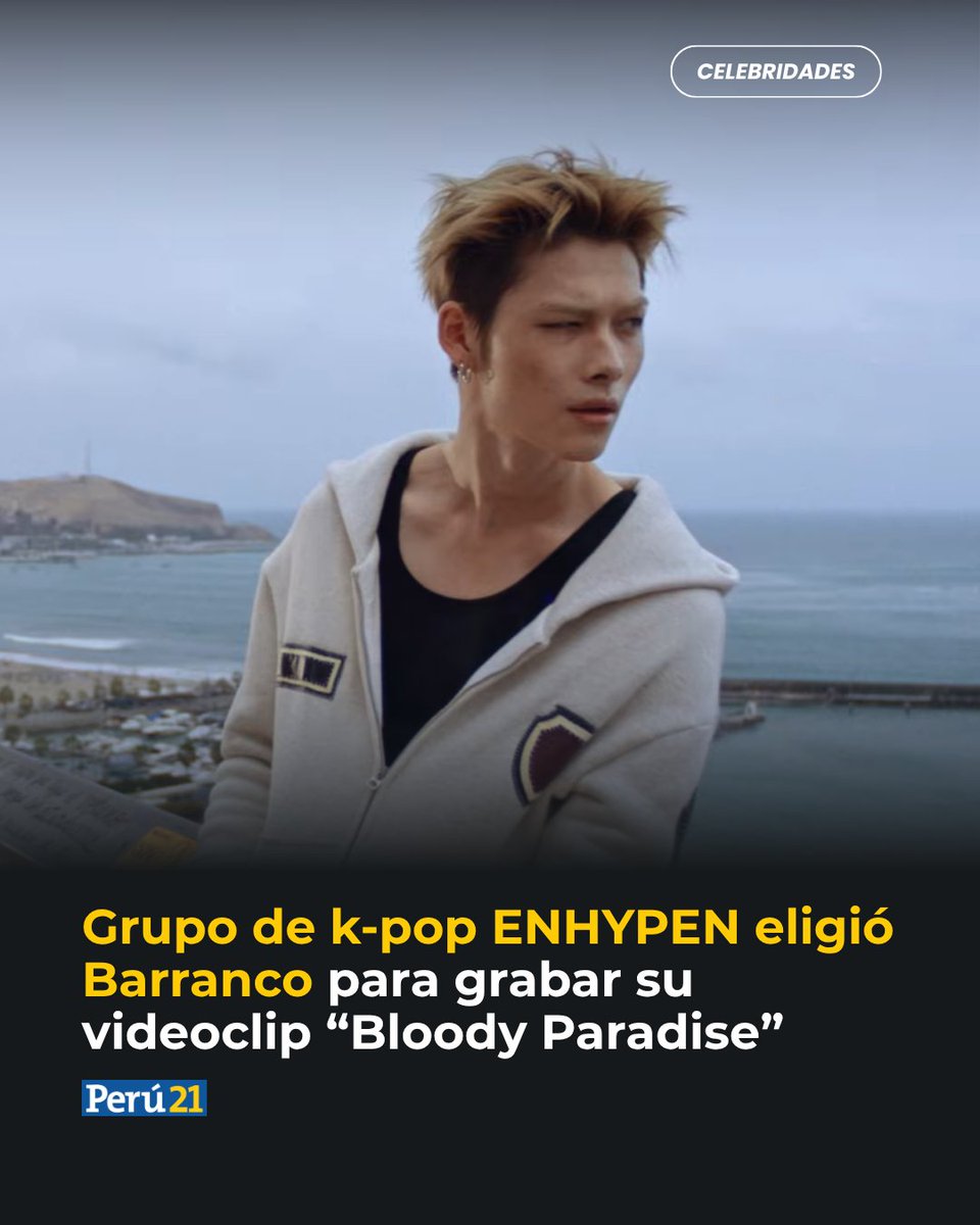 peru21noticias's tweet photo. 🇵🇪 Jungwon, Jay, Jake, Sunghoon, Sunoo y Ni-ki, integrantes de ENHYPEN llegaron a Lima para ofrecer un esperado show ante cientos de sus seguidores el pasado mes de julio, pero durante su estadía en el país también participaron en la filmación del videoclip, que tiene como escenario distintos puntos de Barranco.

➡️ Entre las locaciones que sus fans han logrado reconocer aparecen lugares representativos del distrito como el Puente de los Suspiros, el mercado El Capullo, el mirador Bresciani, el pasaje Génova y el puente Bajada de Baños. El videoclip también muestra calles y espacios públicos que forman parte de la identidad del tradicional distrito limeño.

📌 Más información en nuestra web: https://t.co/JUT9GXFW3Z

#ENHYPEN #Barranco#KPop #Lima