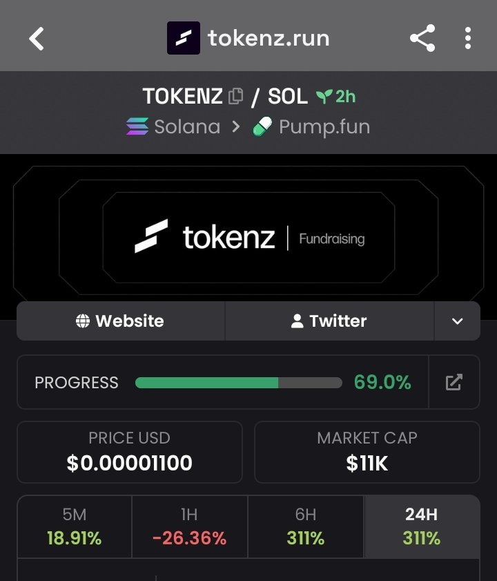 aygarbaweb3's tweet photo. $TOKENZ 
@tokenzdotrun  is building something different.
Describe the company you want to exist → they help build it → and let founders raise early capital through a tokenized seed round.

CA:
6J6ZEdcmMPmHoLvRKyuZLxuUF1BCTiVfZtSEQCLgpump https://t.co/mdqCqiYVnS