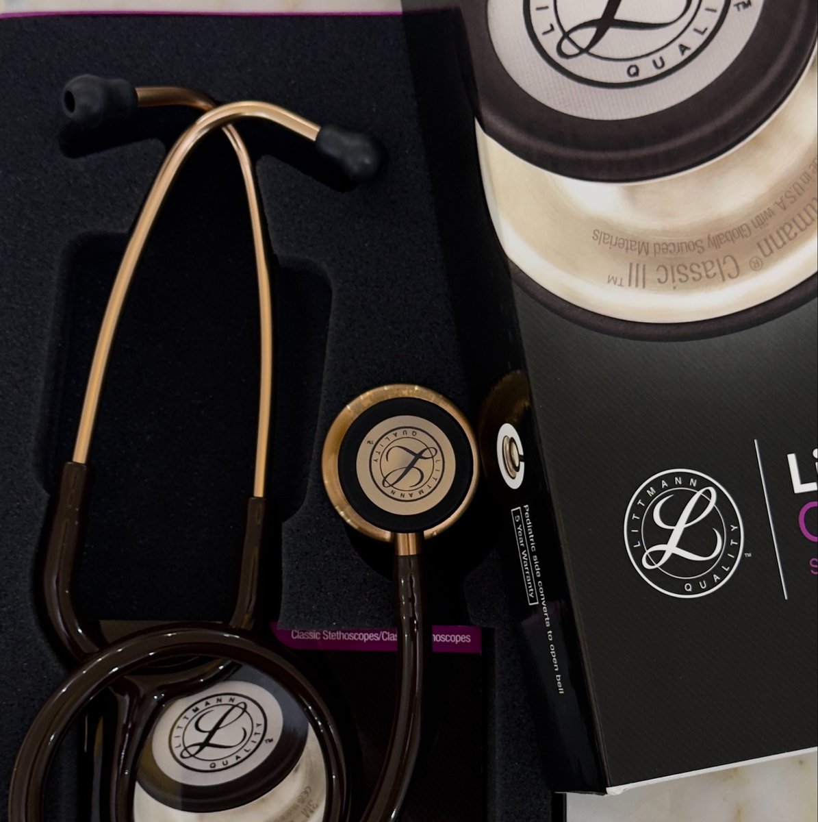 AljooriAlkhaldi's tweet photo. I got my 1st stethoscope 🥹 https://t.co/LY7Ghki5i7