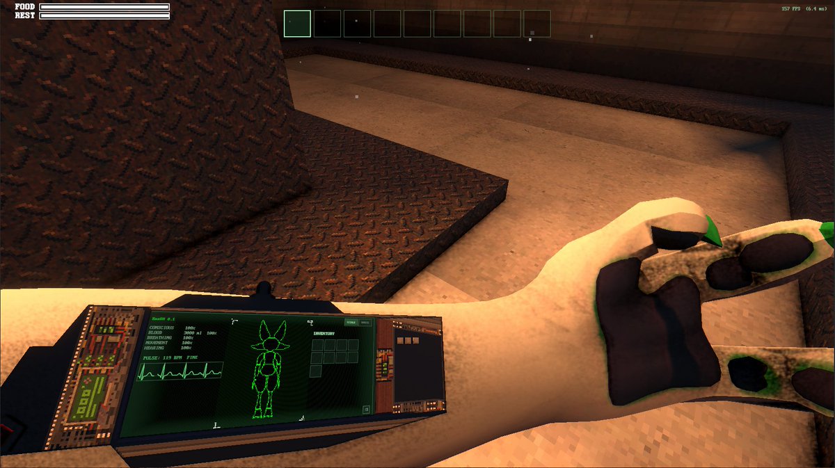 NoisetteHazel's tweet photo. So, there haven't been that many updates in the avali game that I can show simply because there's no eye candy for them x3

Mostly optimization and new features. But hey! The arms now properly illuminate when using custom textures! 

Working to get the feathers rendering nicely! https://t.co/pvK2sPzlaE