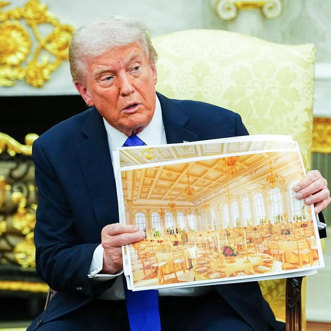 Patricia090Fr's tweet photo. MASSIVE WIN Chief Justice Roberts stays lower-court injunction, allowing White House ballroom construction to CONTINUE while Supreme Court reviews the appeal. https://t.co/9I6ldUHsid