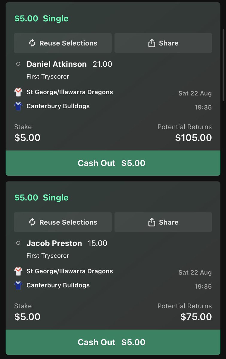 Antho_Bets's tweet photo. #NRL 

KNIGHTS VS MANLY 💰🔥

RABBITS VS WAHS 💰🔥

DOGS VS DRAGONS 💰🔥

Rubbish Thursday/Friday run, so who knows wtf to expect.

All in on Haumole, great strike rate against Newcastle. 

ALL BETS BELOW ⬇️ 

$180 https://t.co/WW6BsmCTht