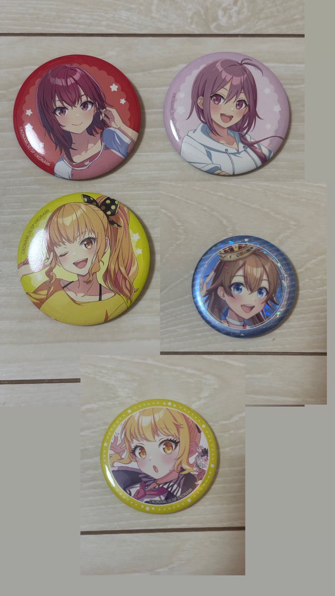 mikigoof's tweet photo. シャインポスト　交換　缶バッジ
譲:春、雪音、小夢、麗美
求:愛莉
BSF9/12現地での交換希望ですが、郵送も可能です。
難しいと思いますがよろしくお願いします。
#シャインポスト
#シャインポスト交換 https://t.co/XRkkoVm4F3