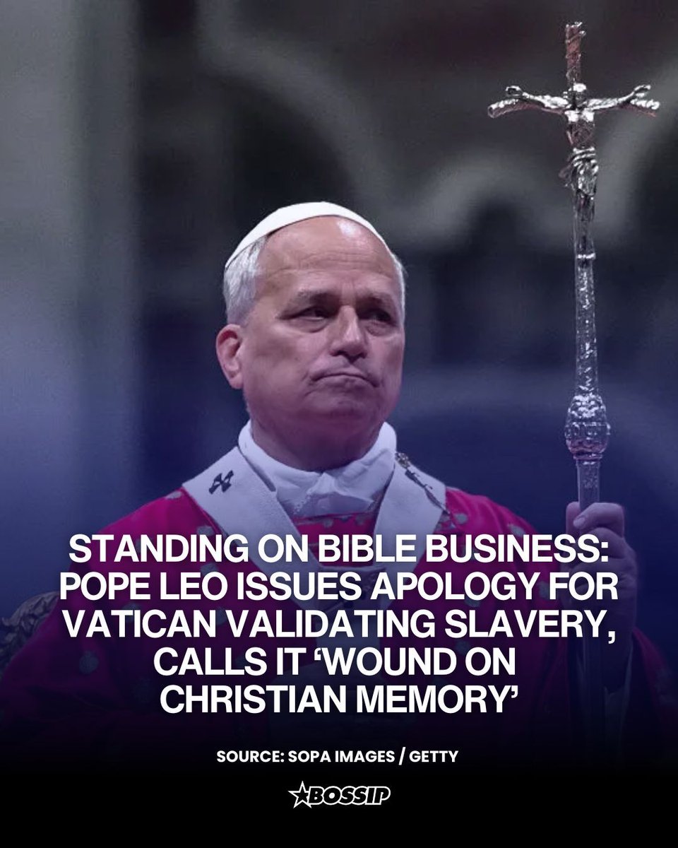 12156565's tweet photo. Good News!  the Pope Apologized to all Africans Worldwide for their role in Slavery. Yahoo!
Now what good does that do, Detroyed families, Trillions of economic loss, identity, suffering, murder, etc..
Dum Diversas (1452) &amp; Romanus Pontifex (1455)
#Christianity #Church #Christ https://t.co/XOWsCOI0Wk