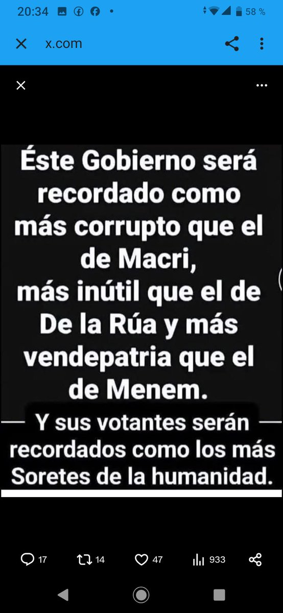 silvitus_ok's tweet photo. @JMilei @bonelliok Cada una de tus palabras son sobre vos mismo!!
Sis la vergüenza más absoluta!! Y te querés comparar con SAN MARTIN???
NO TE DA EL TARGUE https://t.co/icg9cubGep