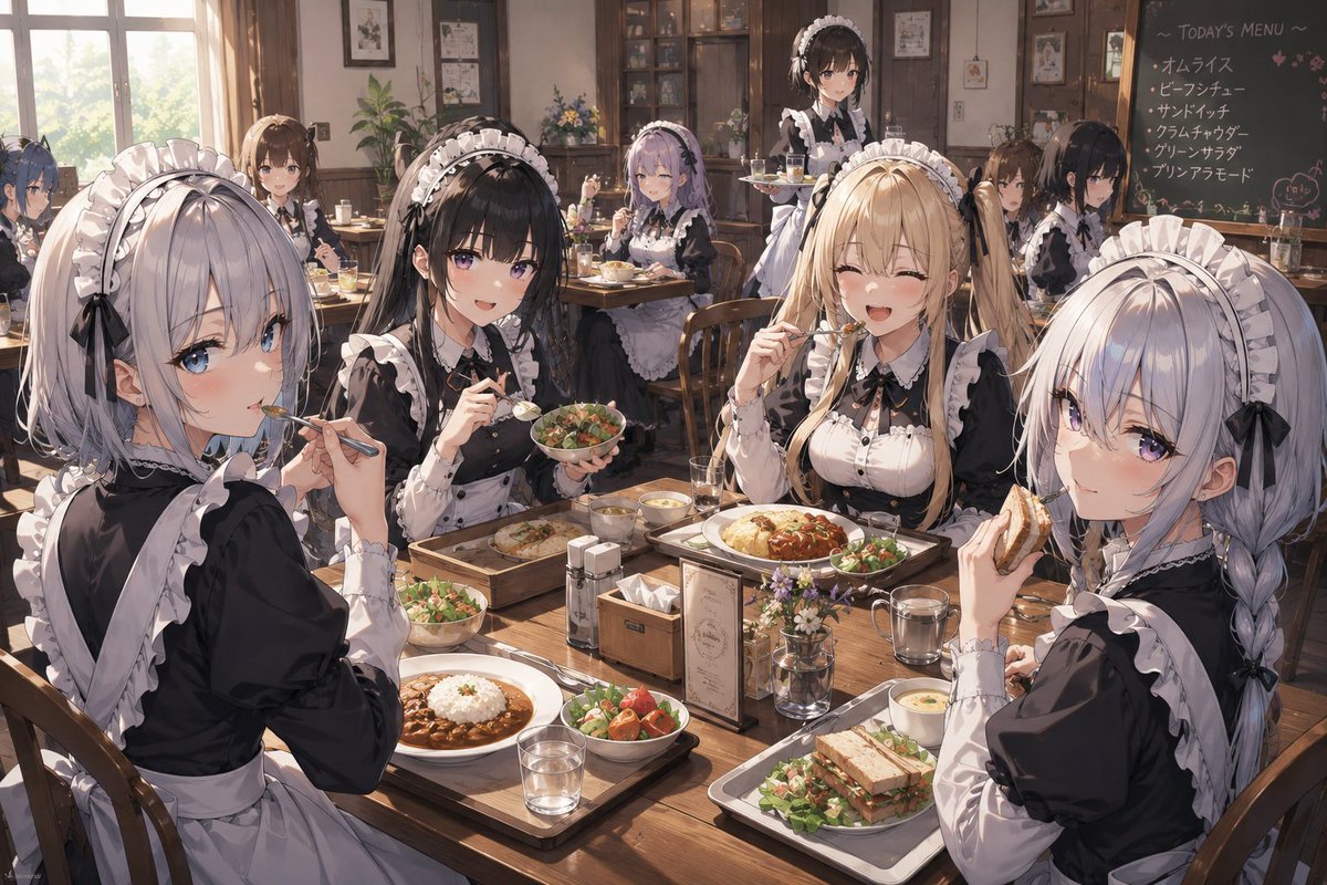 CoreAce's tweet photo. #メイド曜 
参加します。食事風景 https://t.co/faT1dfJ4mM