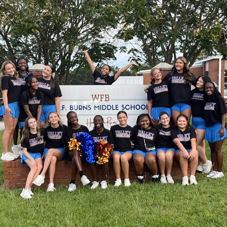 WFBRams's tweet photo. We loved having our cheerleaders out greeting everyone this morning! 💙🧡 https://t.co/aJvI3kAwDm